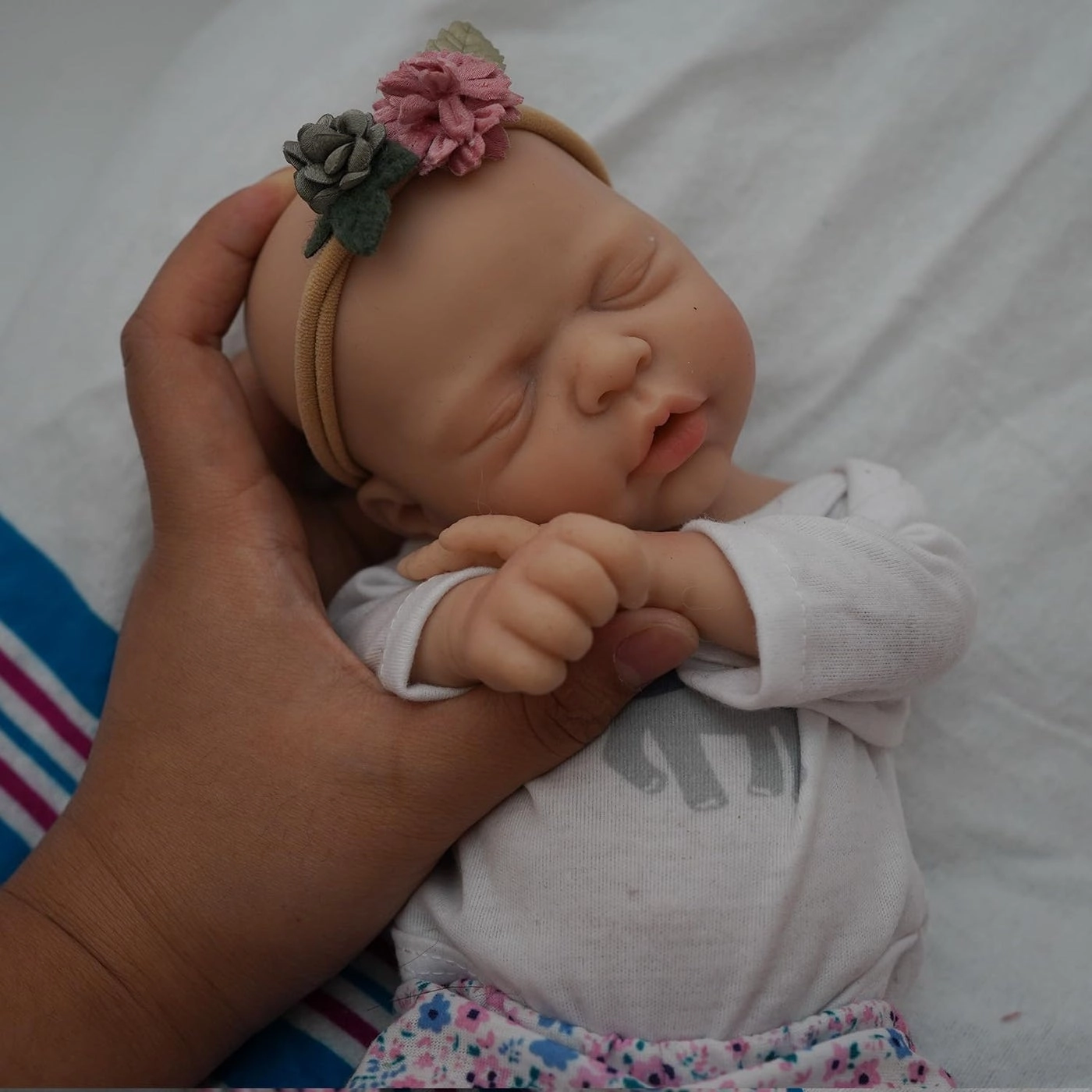 MYREBABY Reborn Baby Doll - 12" Full Silicone Sleeping Girl Set