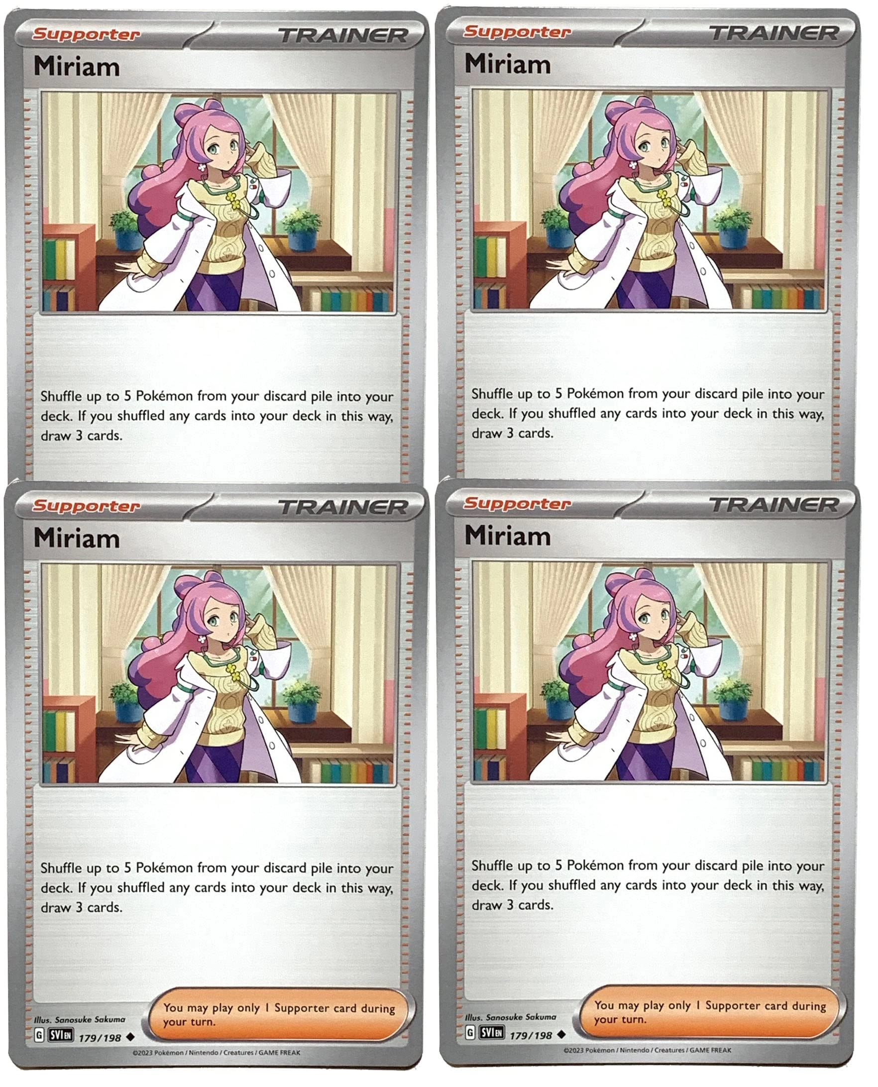 Pokémon Miriam 179/198 - Scarlet & Violet Trainer 4pcs
