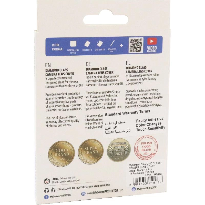 DIAMOND GLASS Camera Lens Protector - for iPhone 14 Pro/iPhone 14 Pro Max