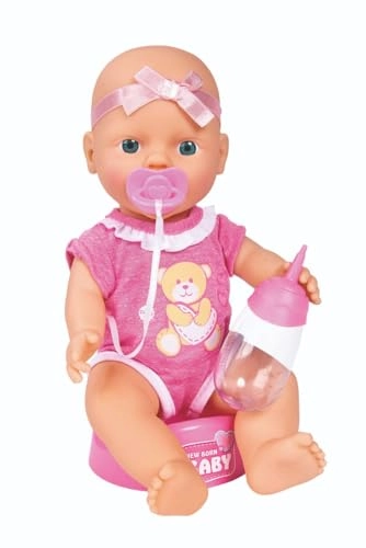 New Born Baby Doll - 30 cm Vinyl Drinking and Wet Function Ages 3+