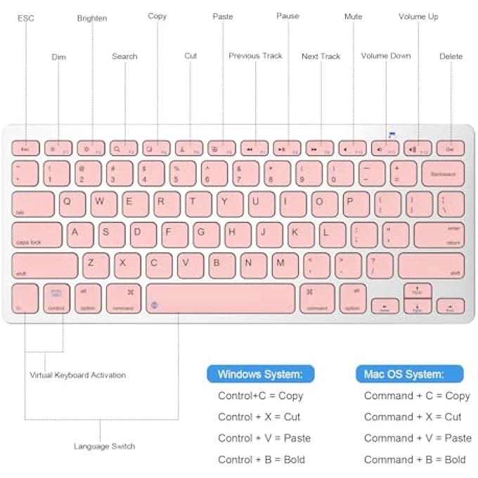 Backlit Bluetooth Keyboard - Wireless