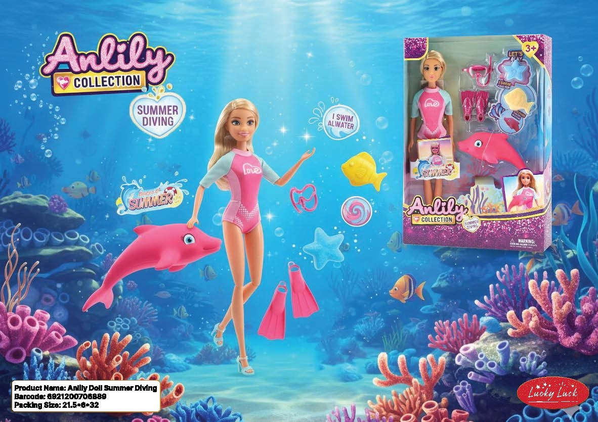 Anlily Diving Series - 32 cm Girls Ages 3+