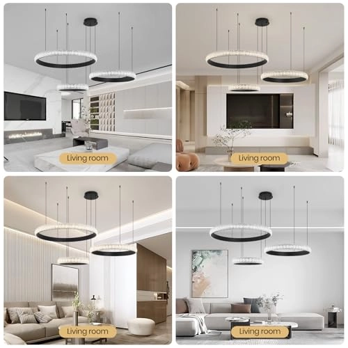 Modern LED Chandelier - 3000K-6000K Dimmable