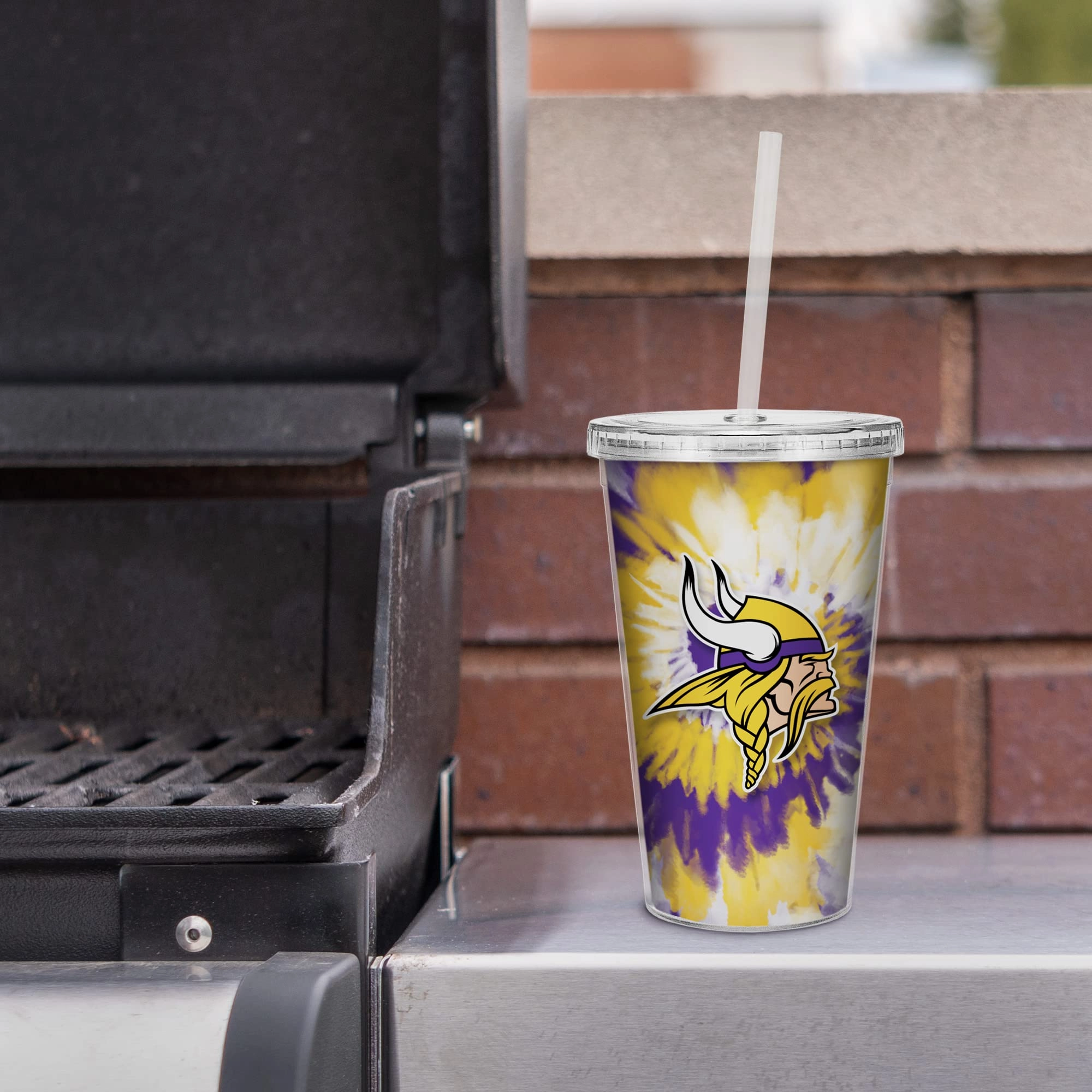 NFL Football Metallic Tie Dye Tumbler - 473ml