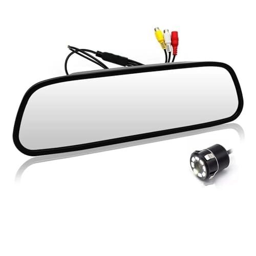 Car Mirror Monitor - 5 inch 800 x 480 pixels + Rear View Camera - 170 Angle Night vision