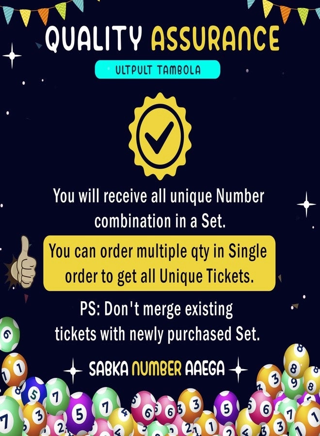 Navratri Theme Tambola Tickets - English 15 piece(s)