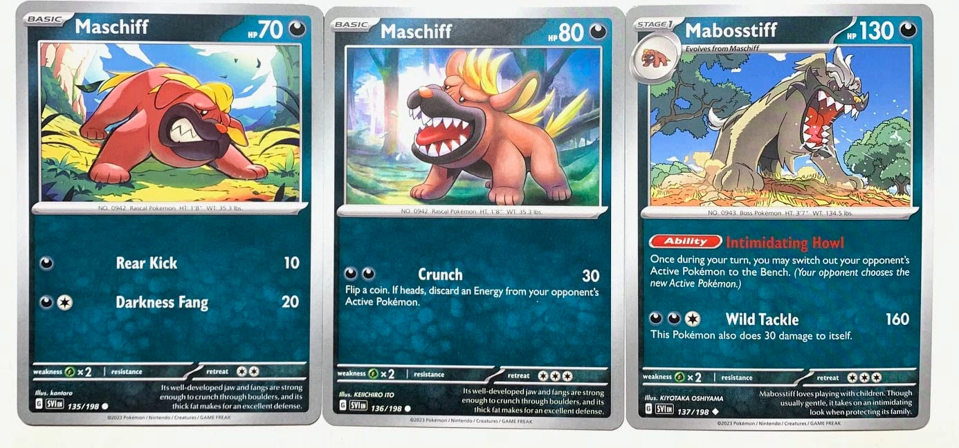 Pokémon Mabosstiff 137/198 - 3pcs