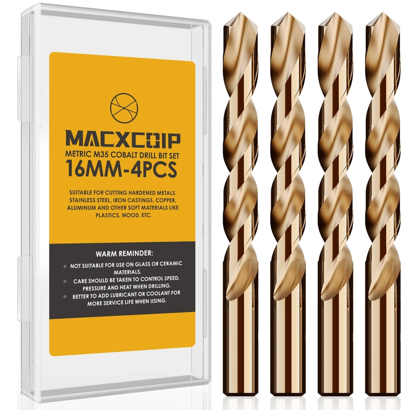 MACXCOIP M35 Cobalt Drill Bit - 4pcs 16mm