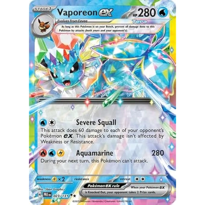 rayihni POKEMON VAPOREON EX 023/131 - SINGLE CARD