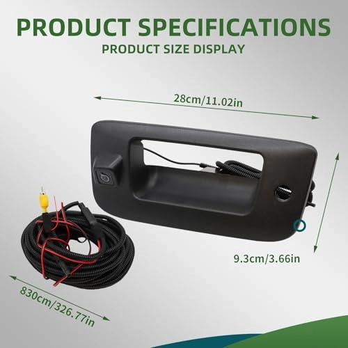 Rear View Backup Camera - Tailgate Handle 170° Wide-Angle Lens