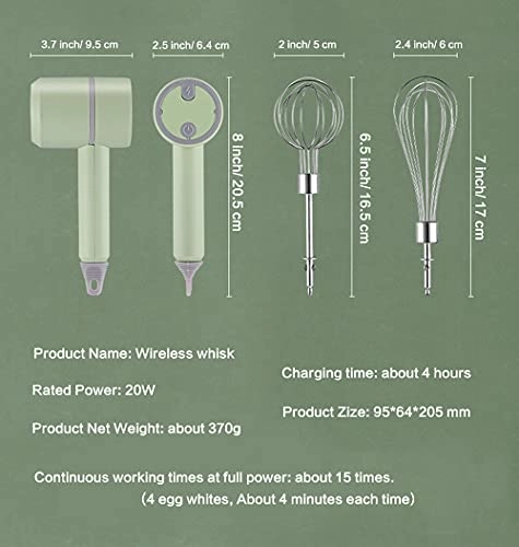 Hand Mixer - USB Rechargeable 3 Speed Pink