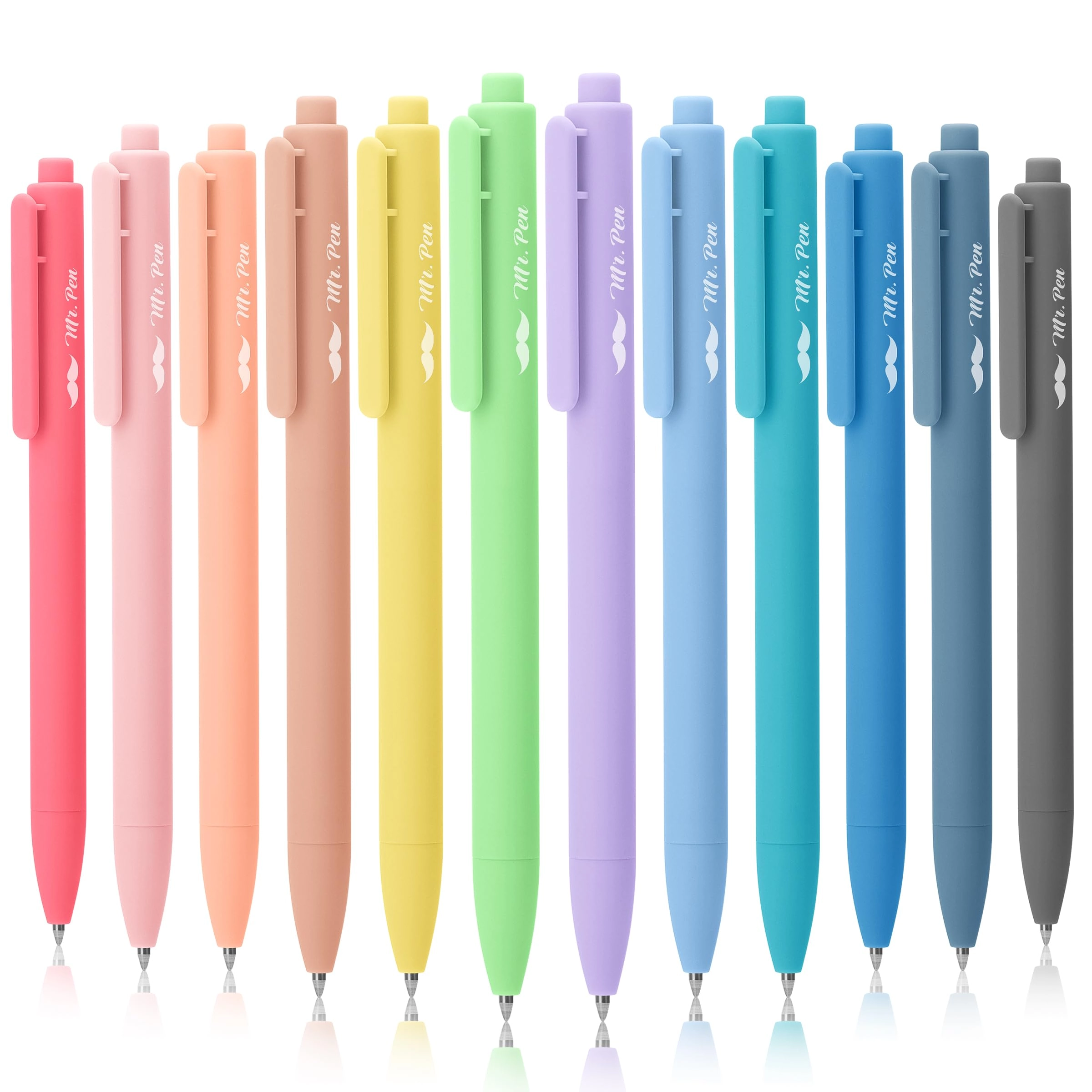 Retractable Gel Pens - 12 Pack 0.7mm