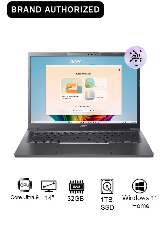 Acer Aspire 14 AI A14-52MT-99JC - 14'' Core Ultra 9-288V 32GB DDR5 1TB SSD