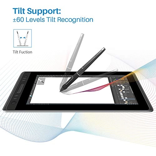 Tilt Support Battery- Pen Graphic Drawing Tablet Display Screen - 8192 levels