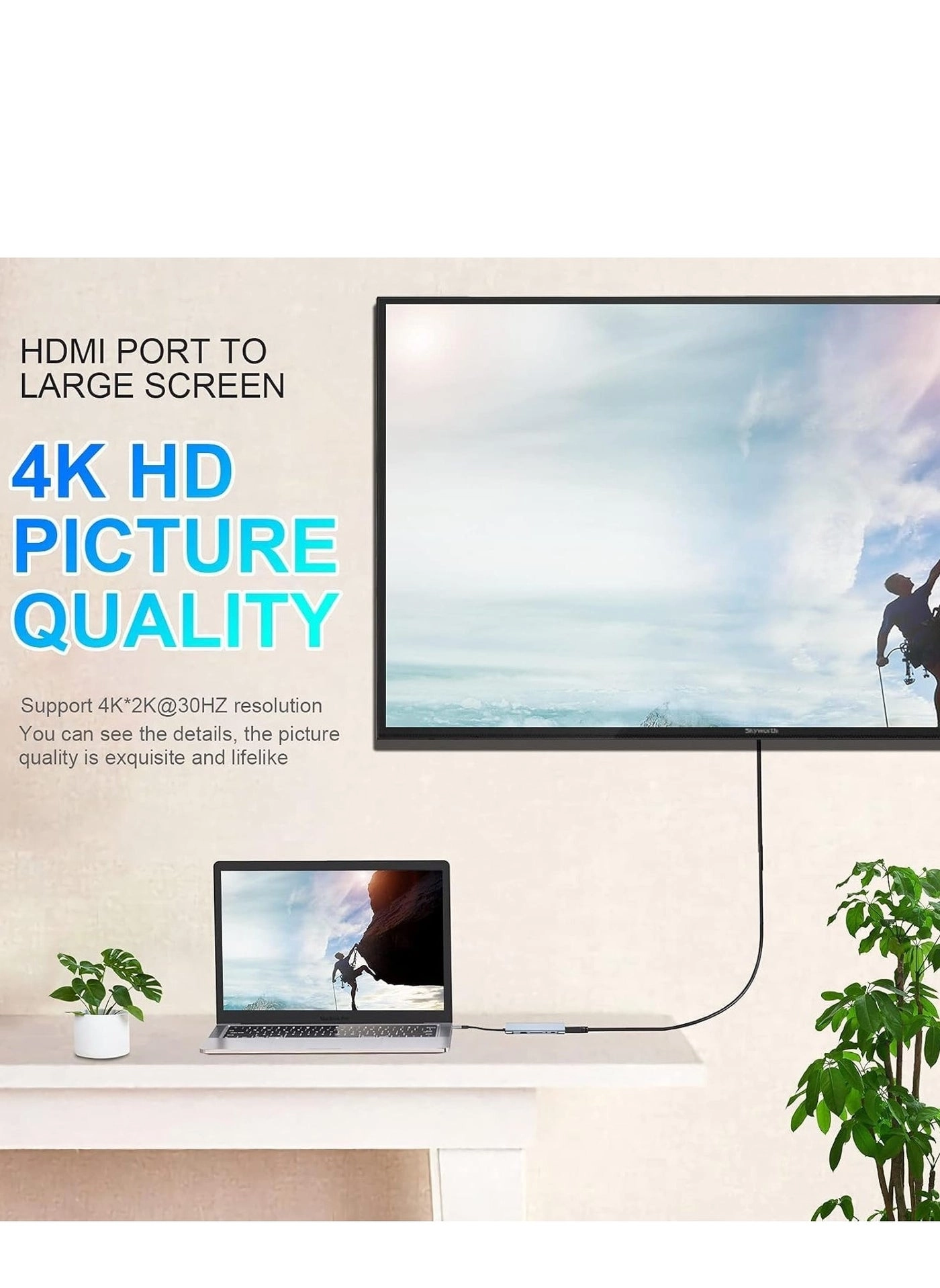 10-in-1 USB C Hub Docking Station - 4K HDMI VGA Ethernet