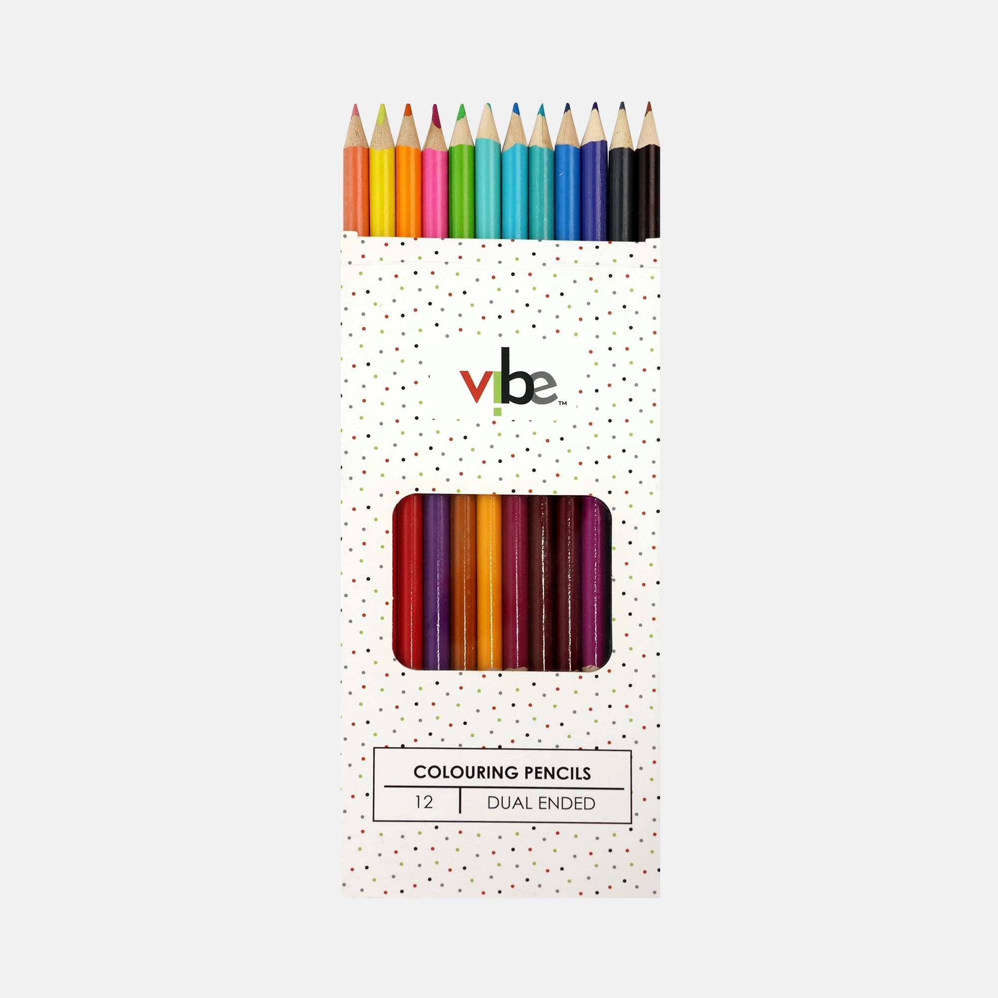 Vibe Dual‑Ended Colouring Pencils - 12 pcs