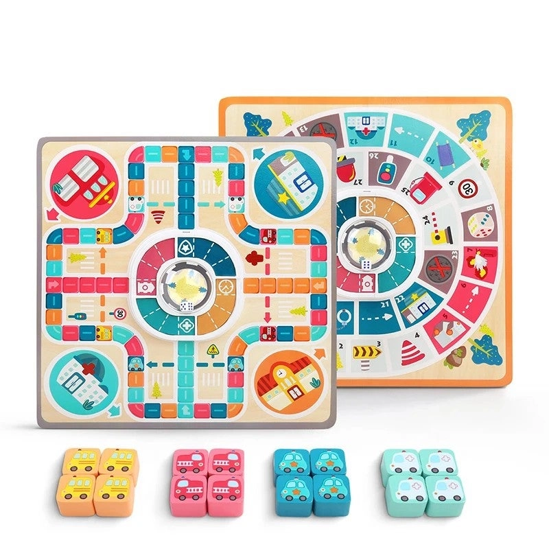 Flying Chess Ludo - Wooden Montessori