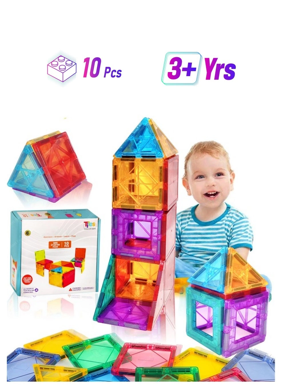 FunBlast Magnetic Blocks - 10 pcs