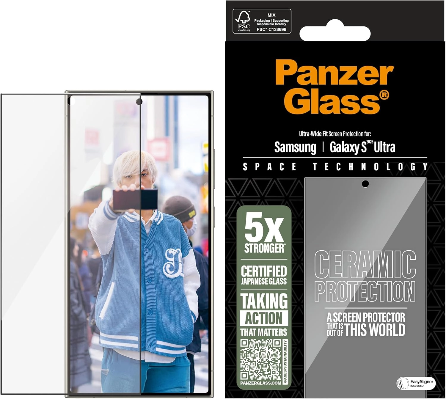 Ceramic Tempered Glass Screen Protector for Samsung Galaxy S25