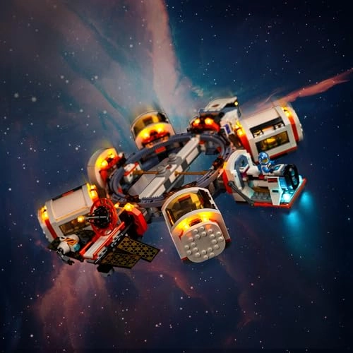 LED Light Set Compatible with 60433 Modular Space Station - Standard Version 10 LEDs USB Battery