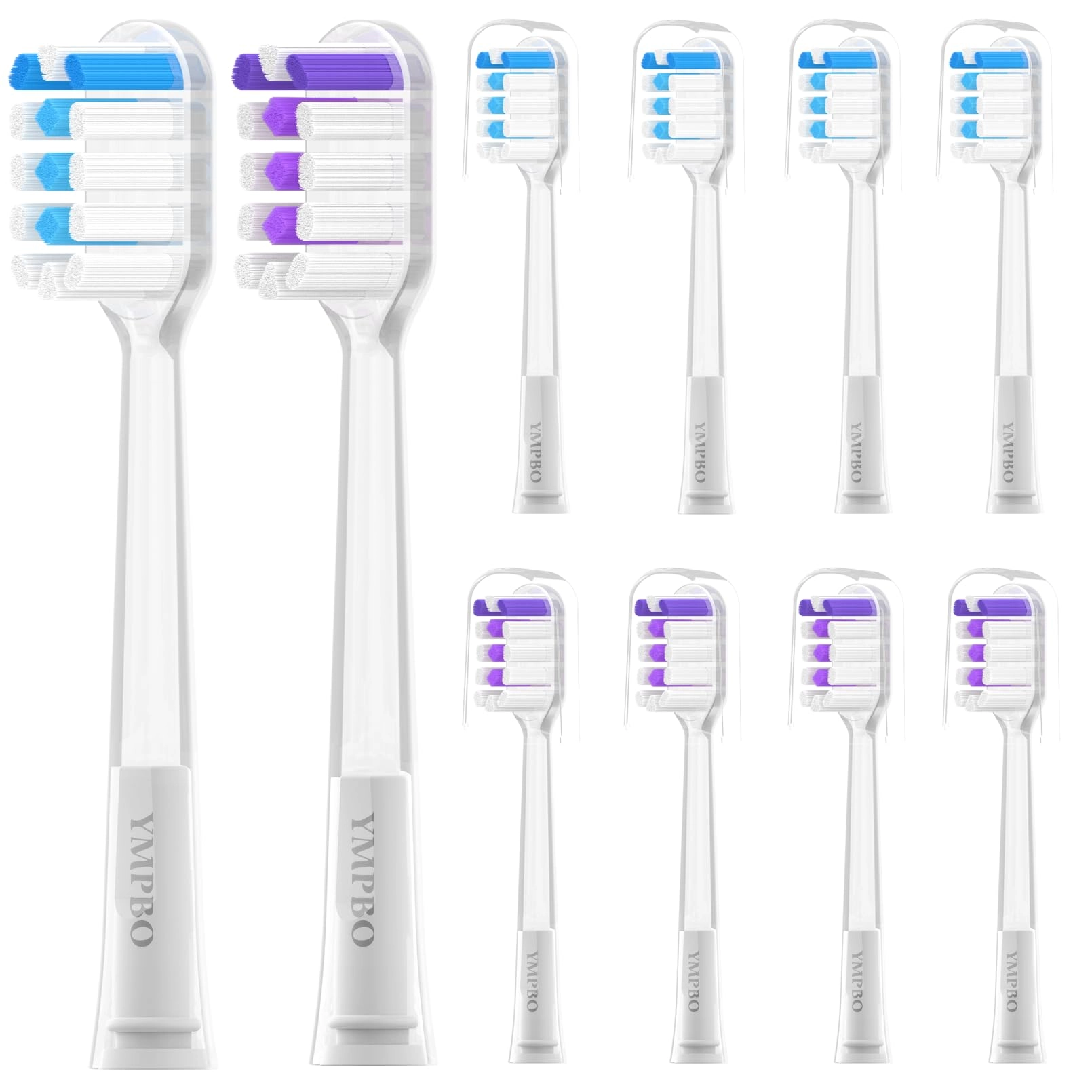 YMPBO Toothbrush Heads - Compatible with Laifen 10 Pack
