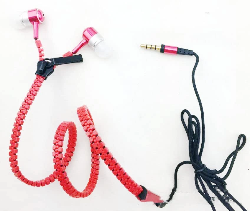 Zipper Earphone for Universal - 3.5mm 1.2m Microphone