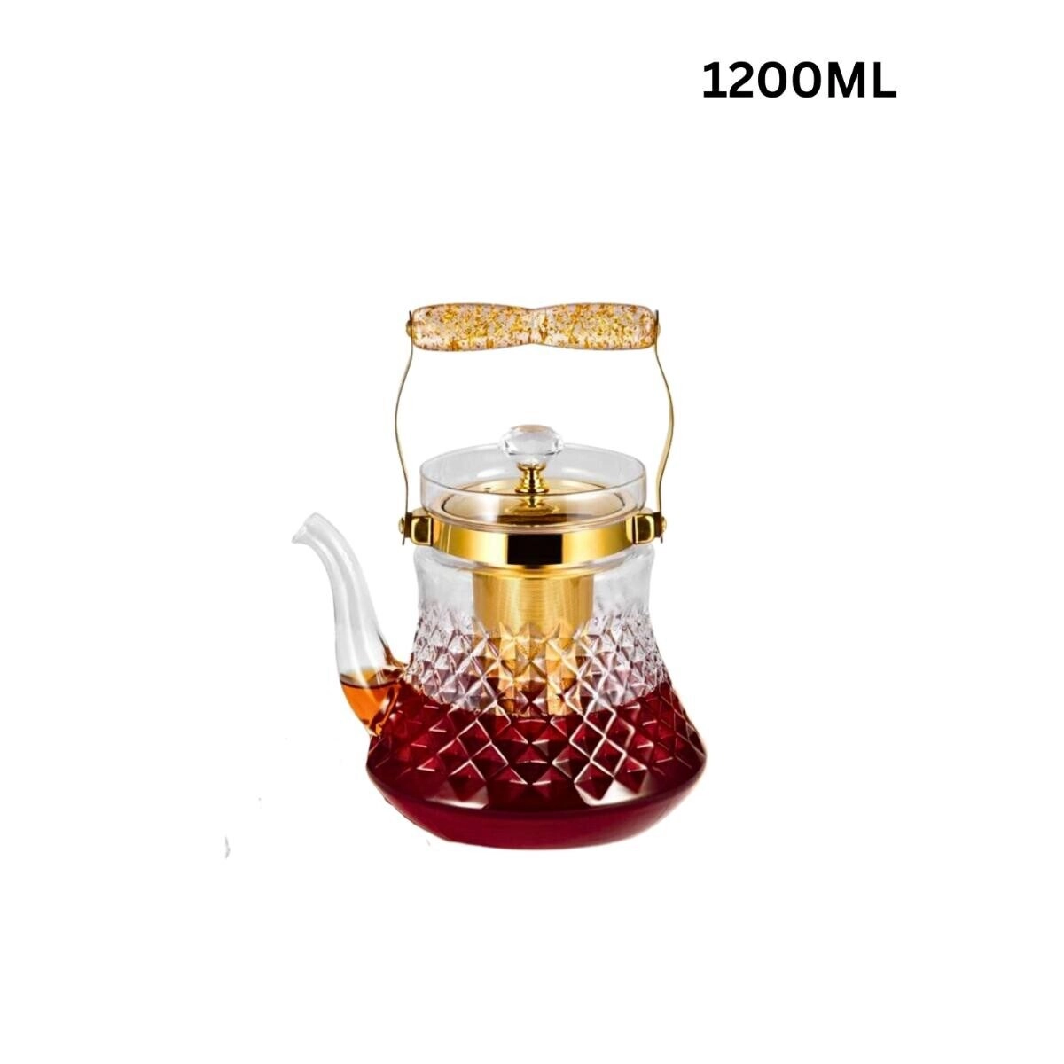 Glass Teapot - heat-resistant glass 1200ml