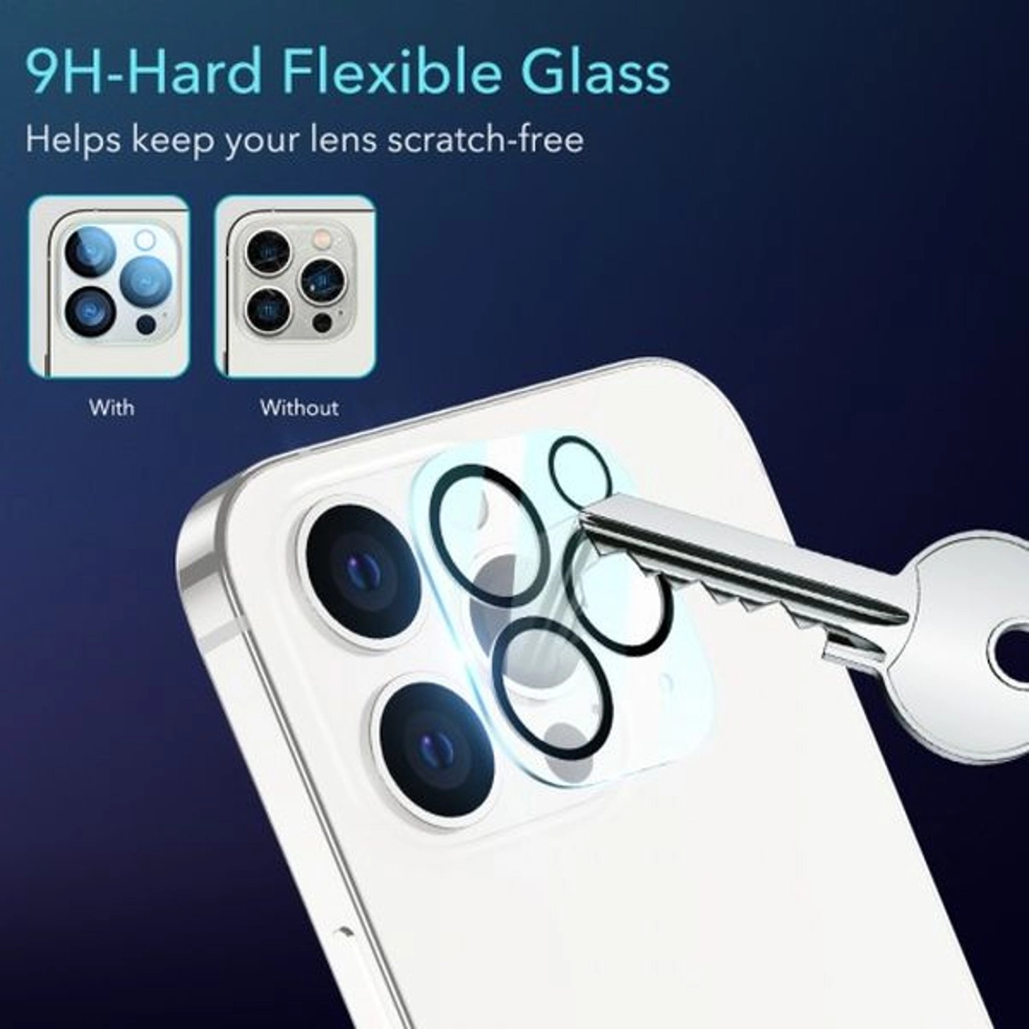 Clear Tempered Glass Camera Lens Protector for iPhone 13 Pro Max (1-Pack)