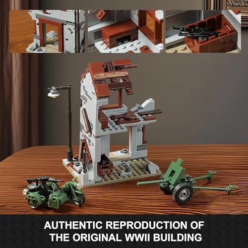 Sherman + Stuart + War-Torn House + Military Motorcycle + Weapons