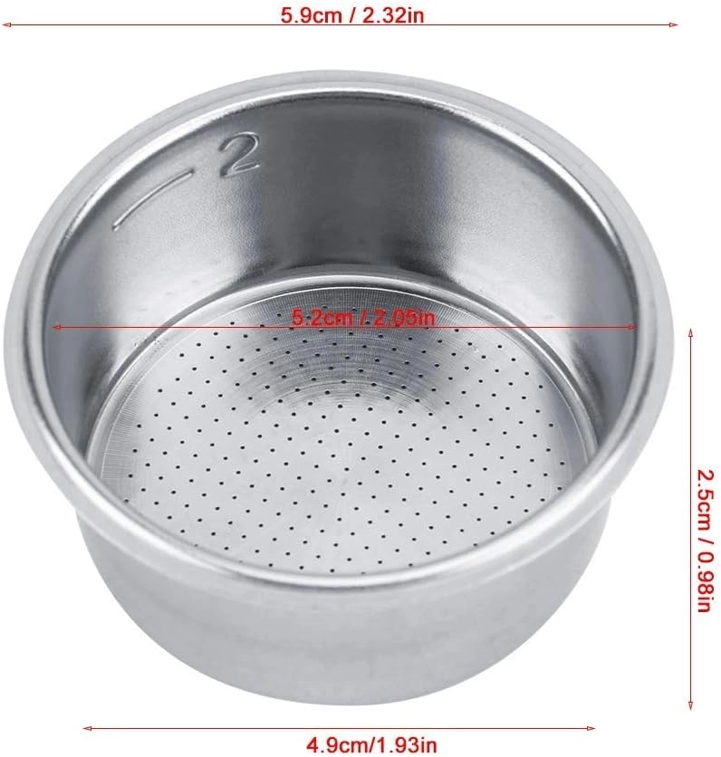 Coffee Filter - 51mm Double Cup Single Wall