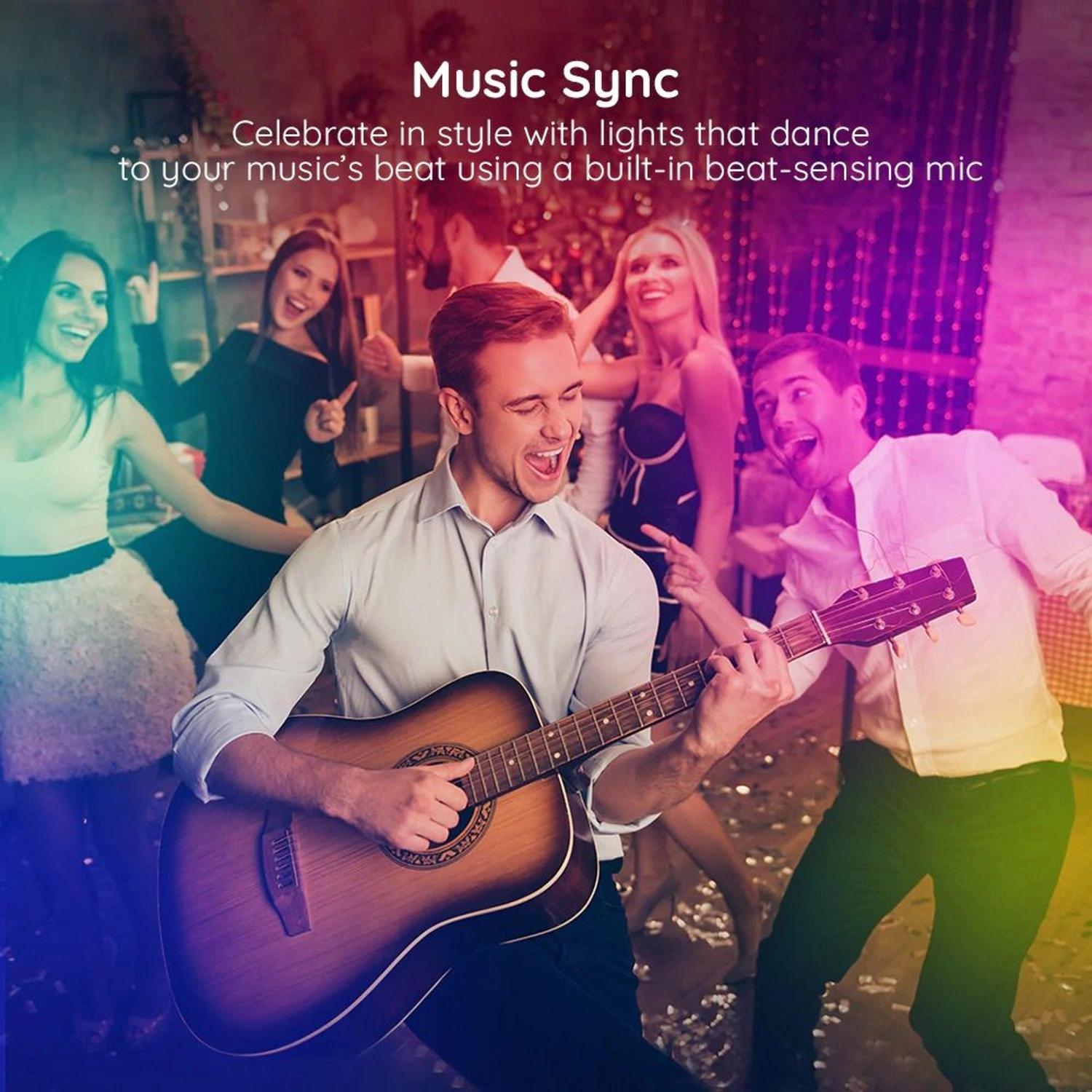 Wi-Fi RGB LED Strip Lights - 16.4ft× 2 Rolls