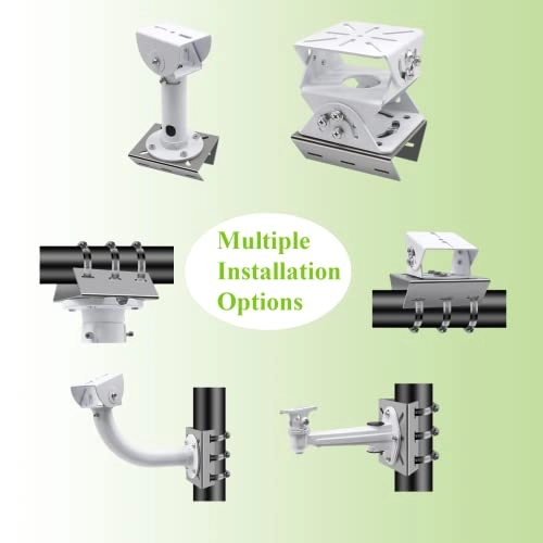 Wall Mounting Bracket - 2pcs Stainless Steel 6 Loops