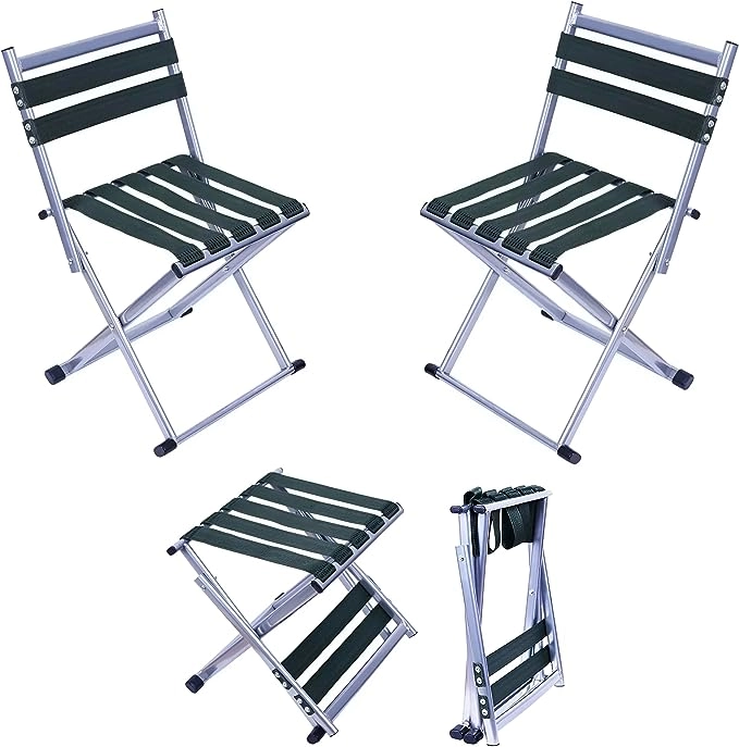 Fortune Star Folding Chair and Stool - 120 KG Set