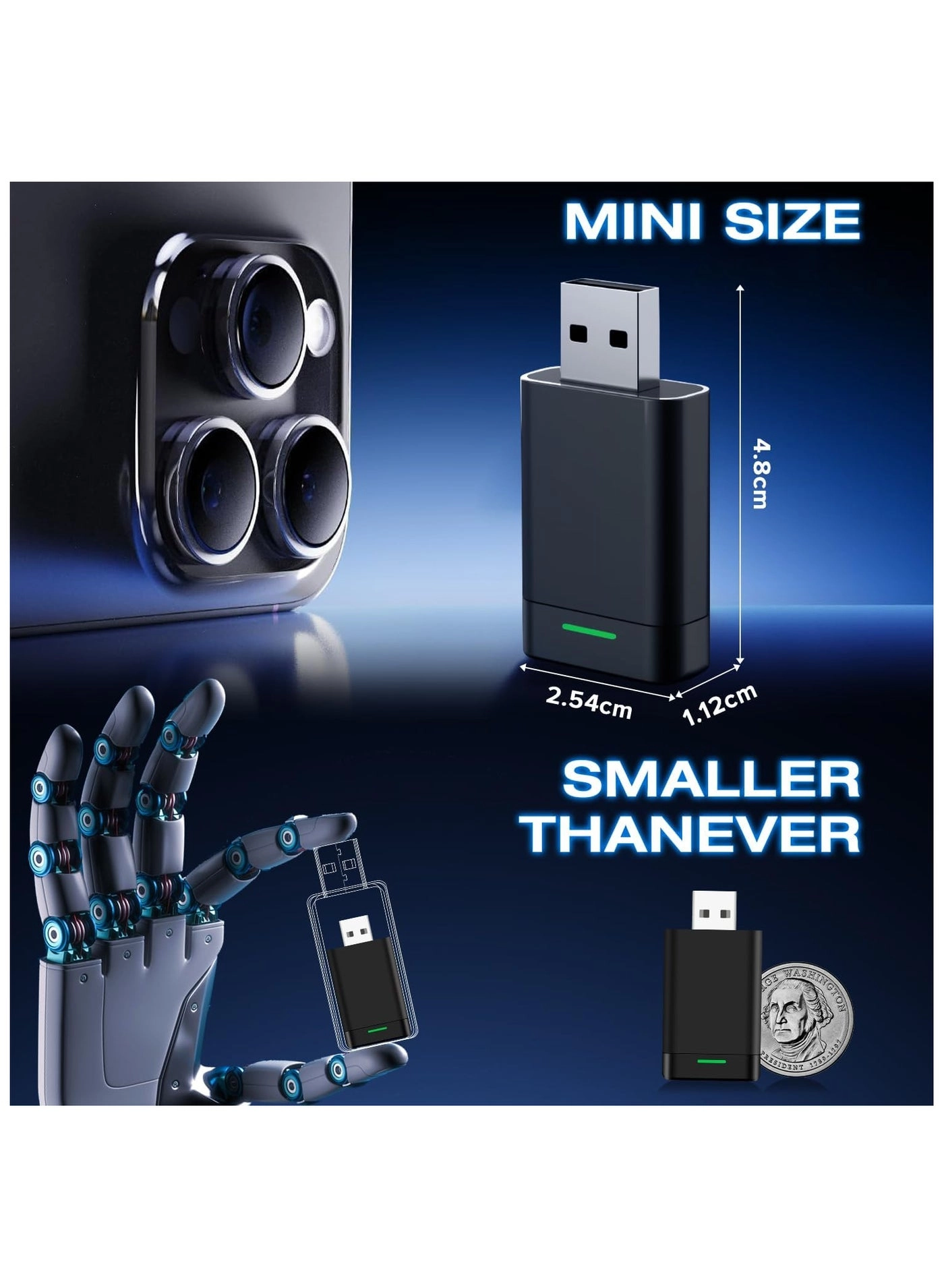 Wireless Carplay Adapter - 2-in-1 Android Auto