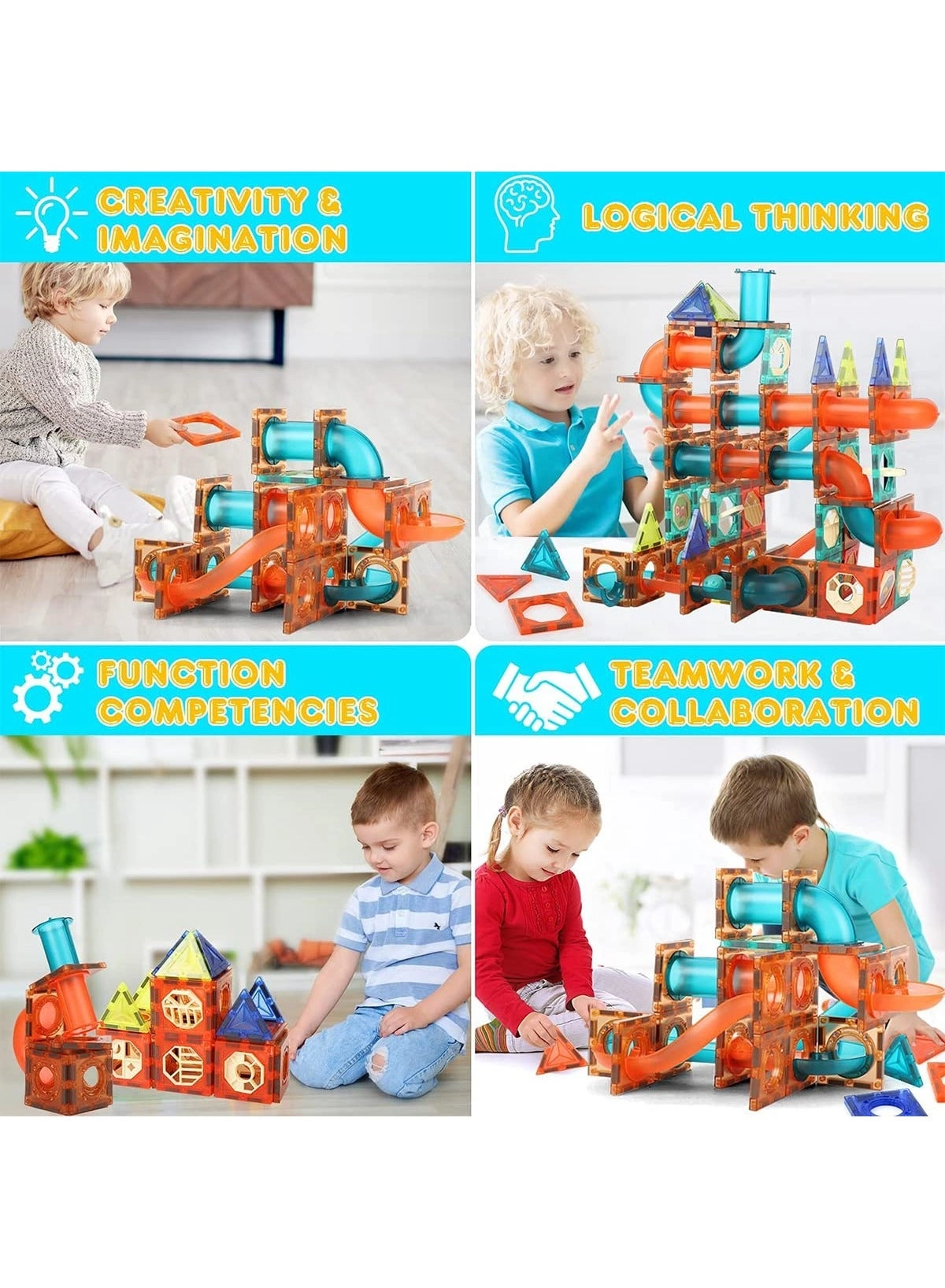 Magnetic Tiles - 166 pcs