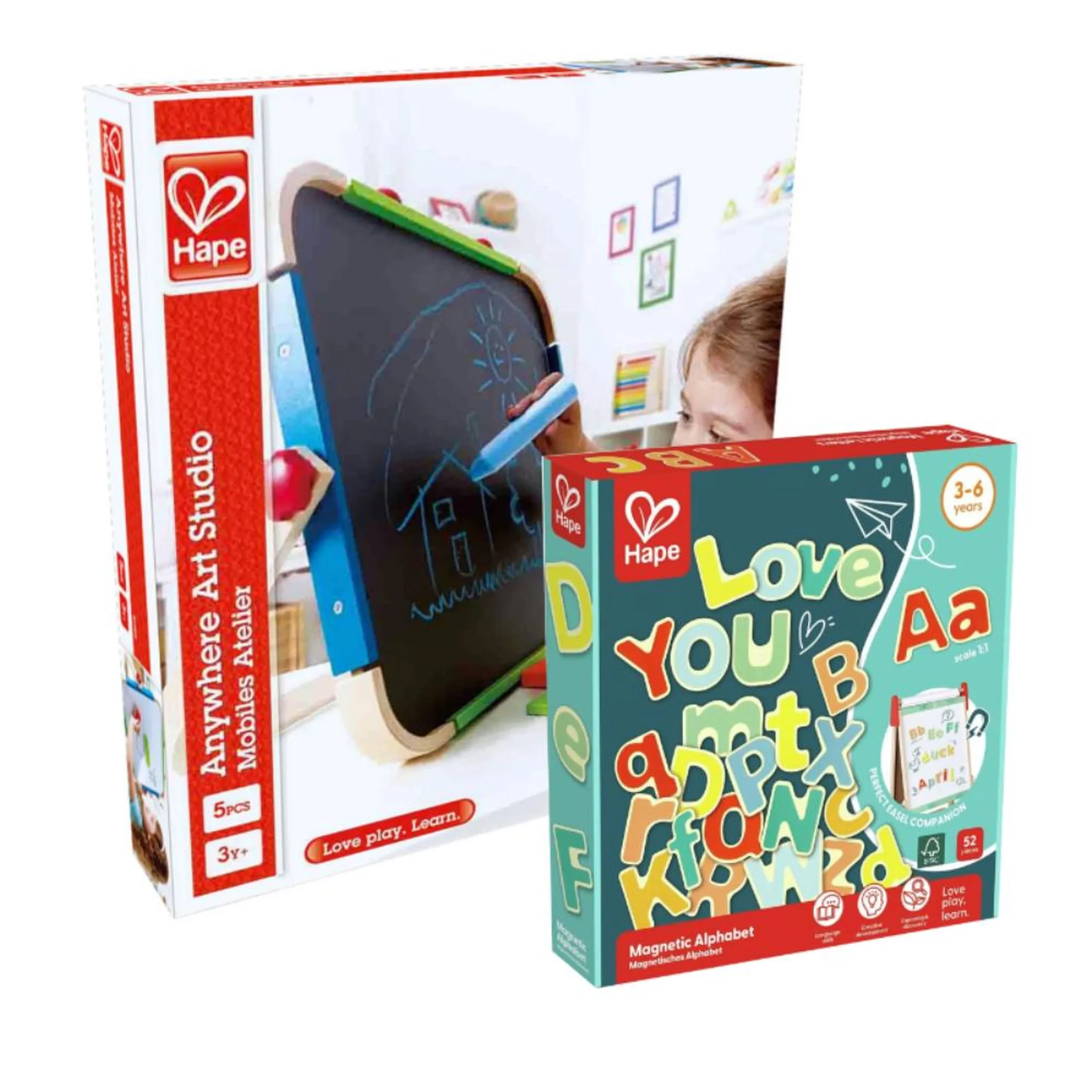 Anywhere Art Studio + Magnetic Alphabet Set