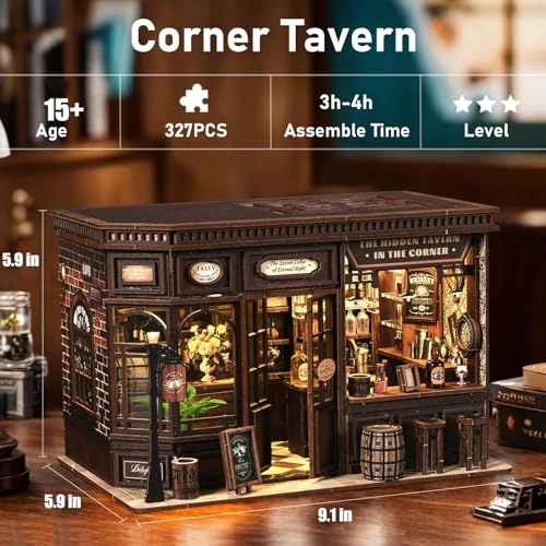 DIY Dollhouse Miniature Kit - Mini Handmade Wooden Assembly Required