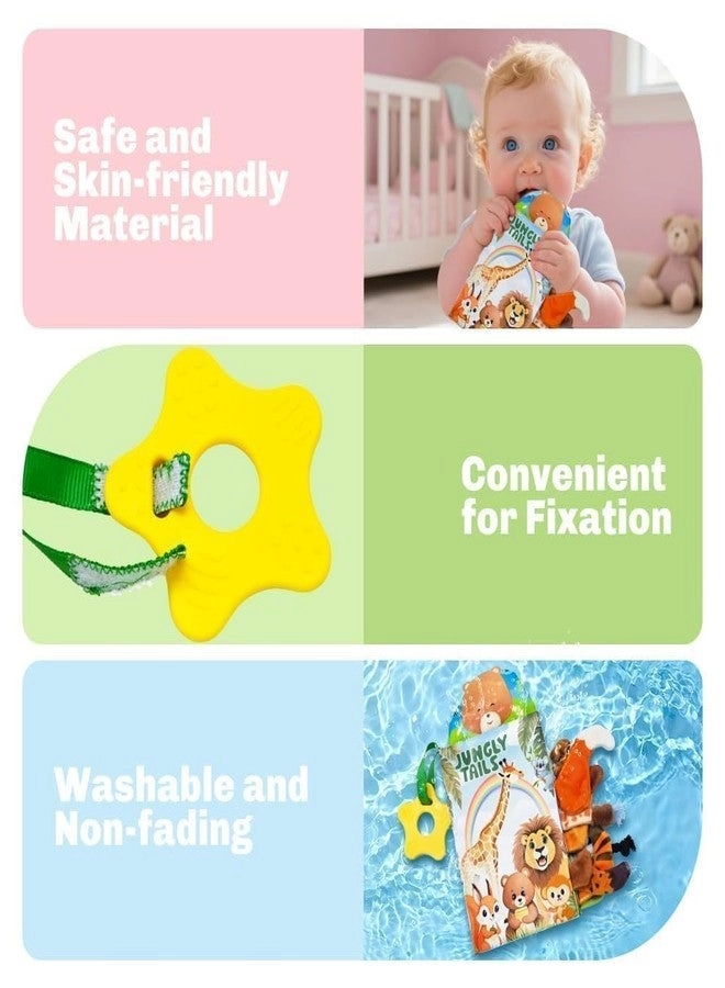 Jungle Tails Soft Baby Cloth Books - 0-6 Month 6 to 12 Months