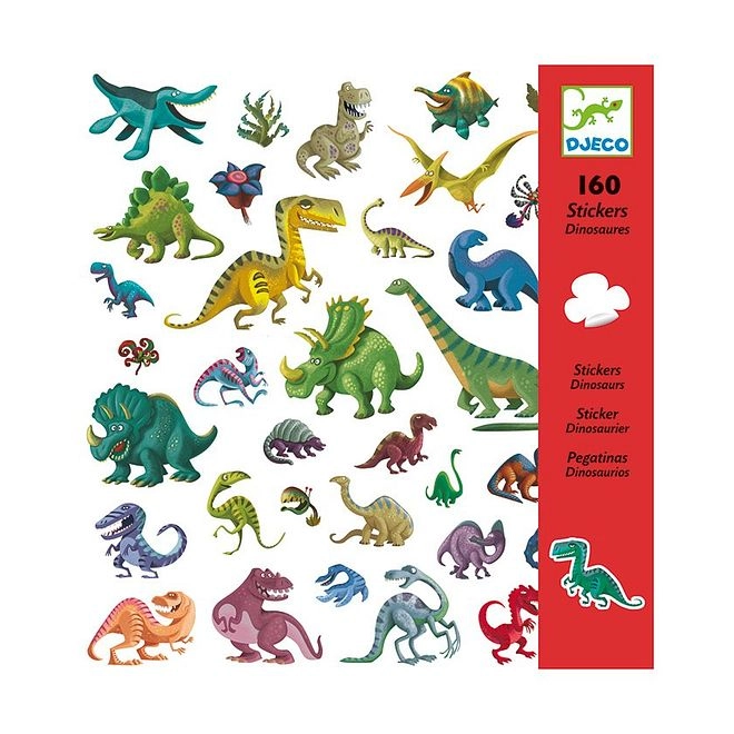 Dinosaur Activity Sticker Book Colorful 160 pcs