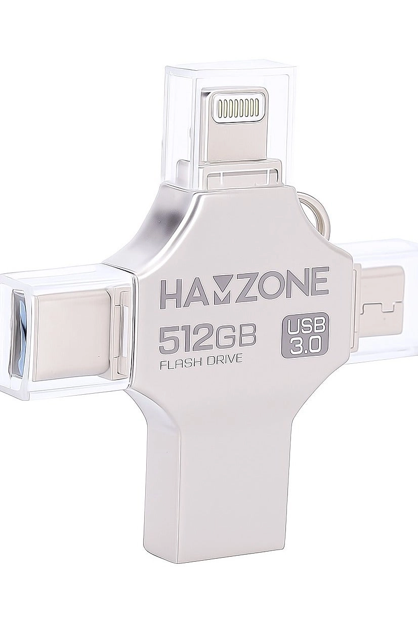 Hamzone 4-in-1 USB Flash Drive - for iPhone 512GB