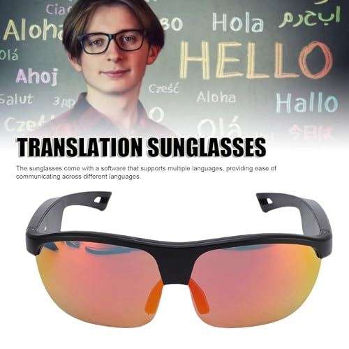 AI Translation Smart Glasses - Real Time Translation Microphone Speaker