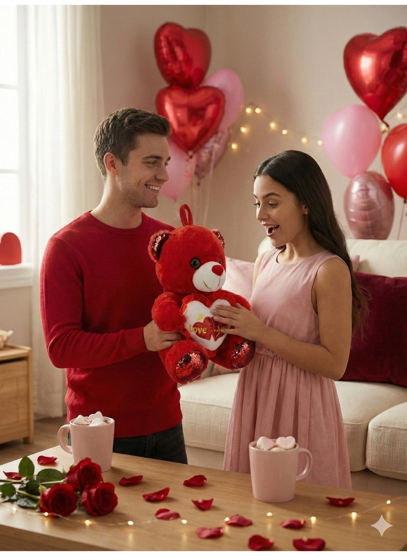 Teddy Bear Love You Heart - 22 cm