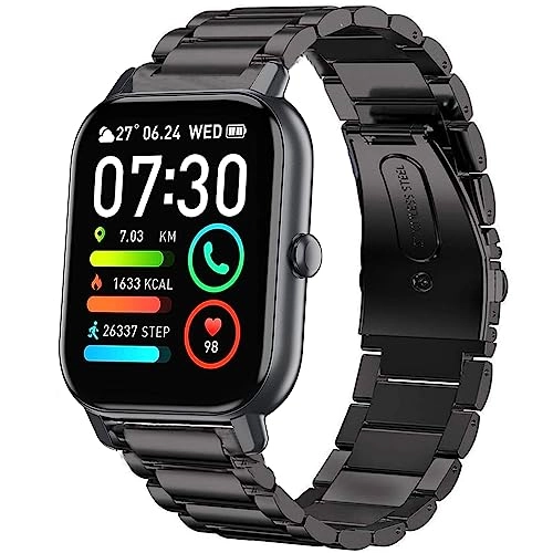 Watch Band for P66D Smartwatch 1.85 Inch - Stainless Steel Black