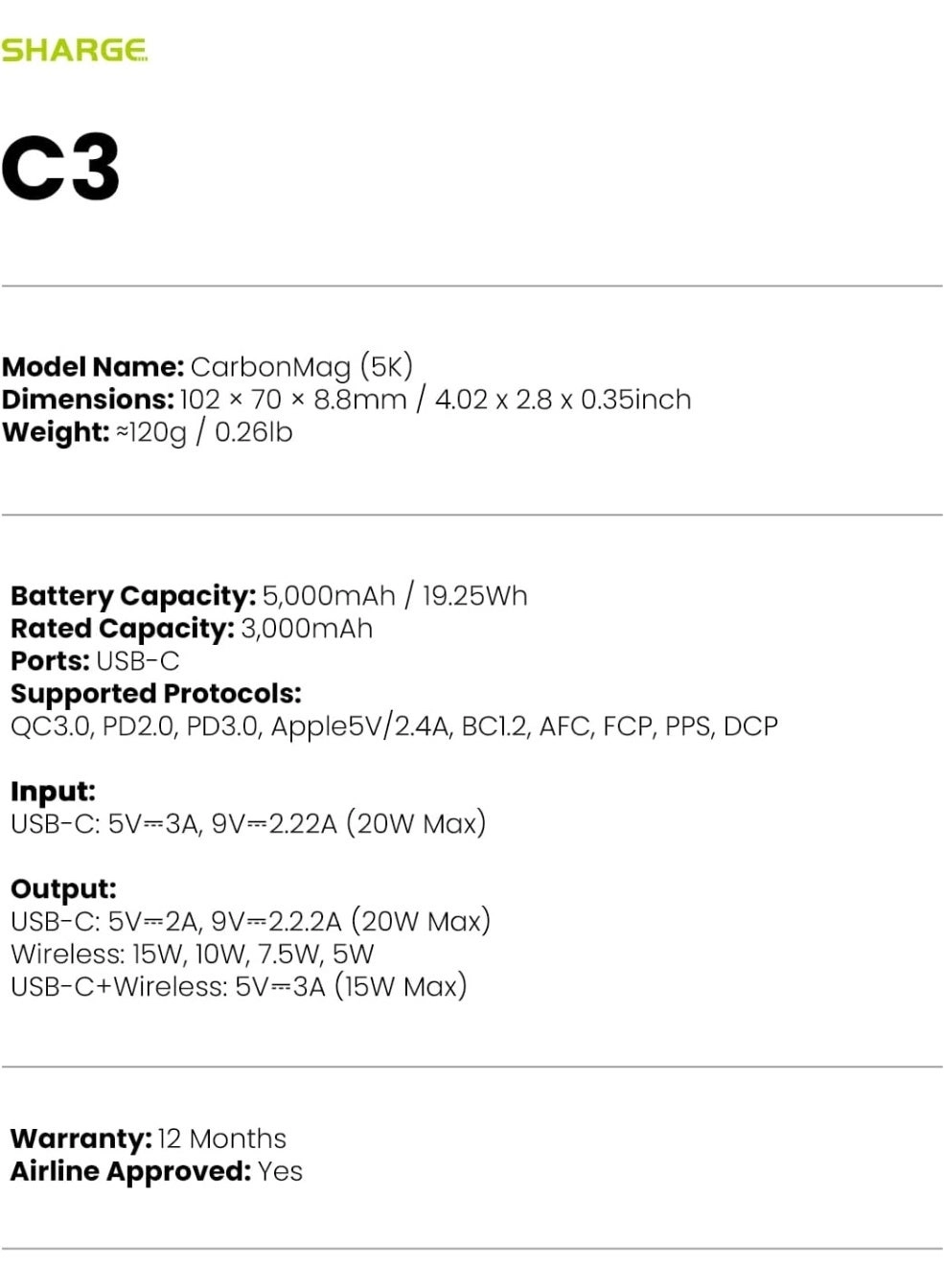 CarbonMag - MagSafe 5000mAh 20W