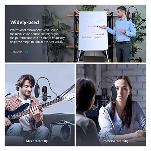 BM700 Kit USB+XLR Microphone Suspension Scissor Arm Stand + Shock Mount + Wind Screen Pop Filter + Mounting Clamp + USB Sound Card