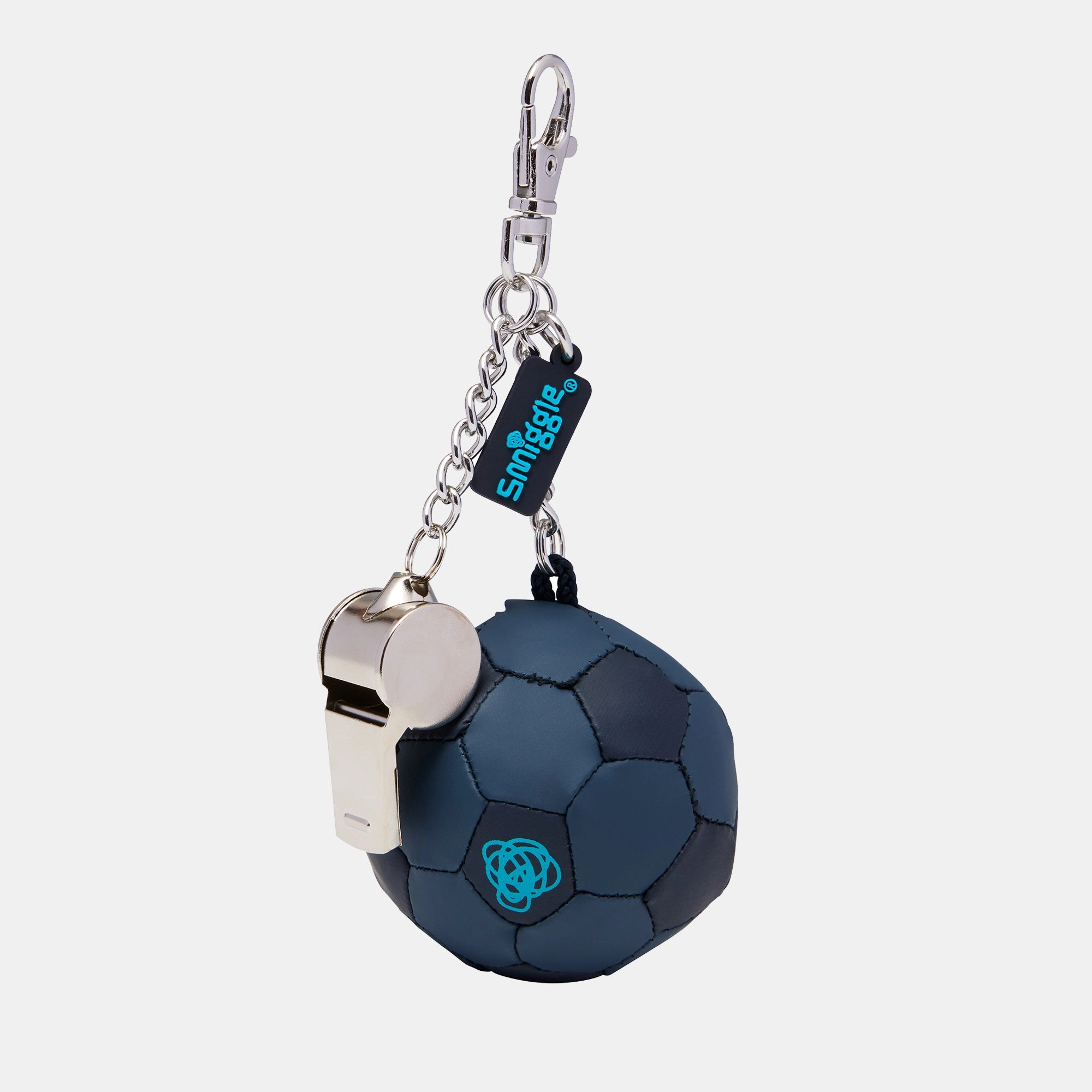 Smiggle Power Play Football Mini Collectable Keyring - Grey 6cm