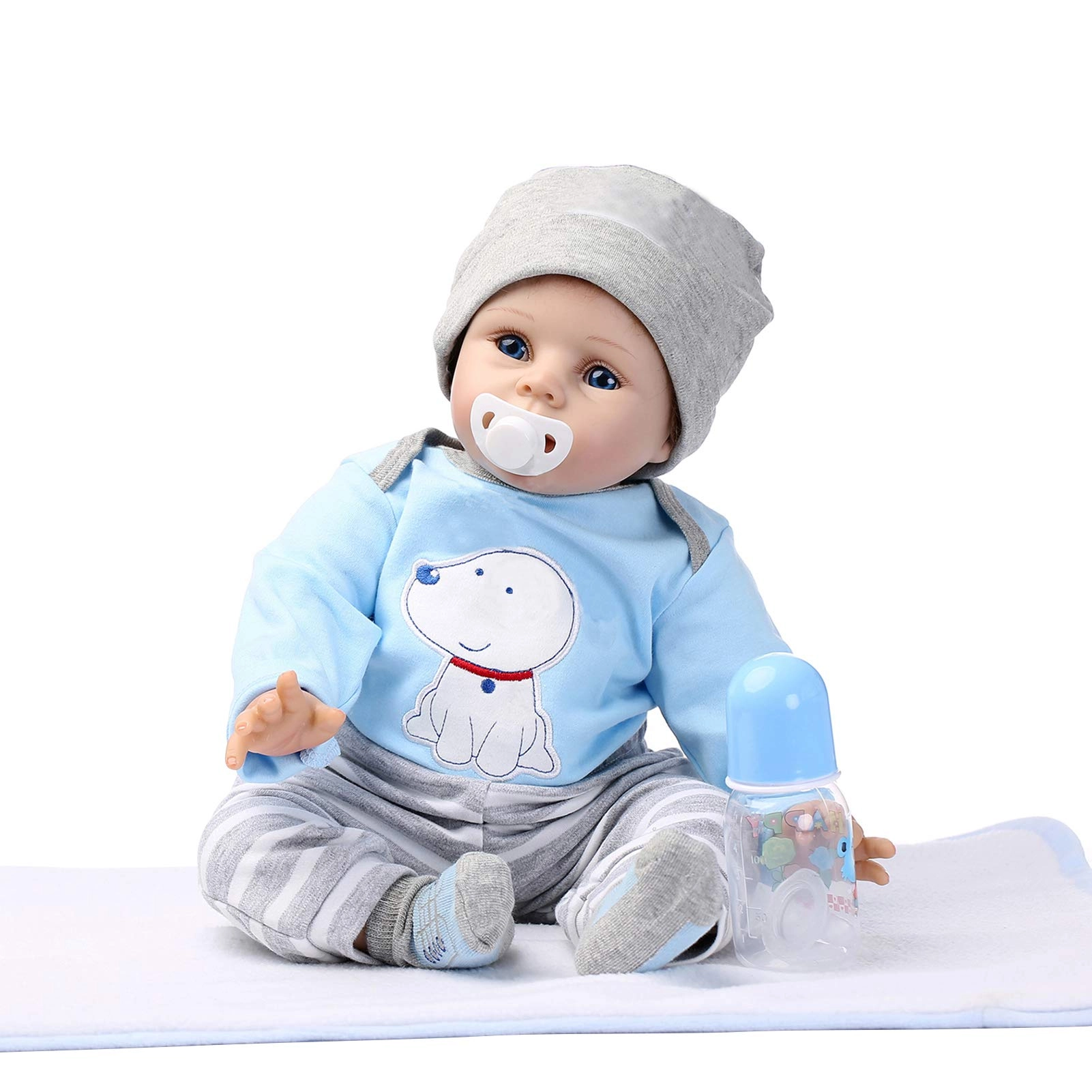 Reborn Baby Doll - 55cm/22in Soft Silicone Dressed