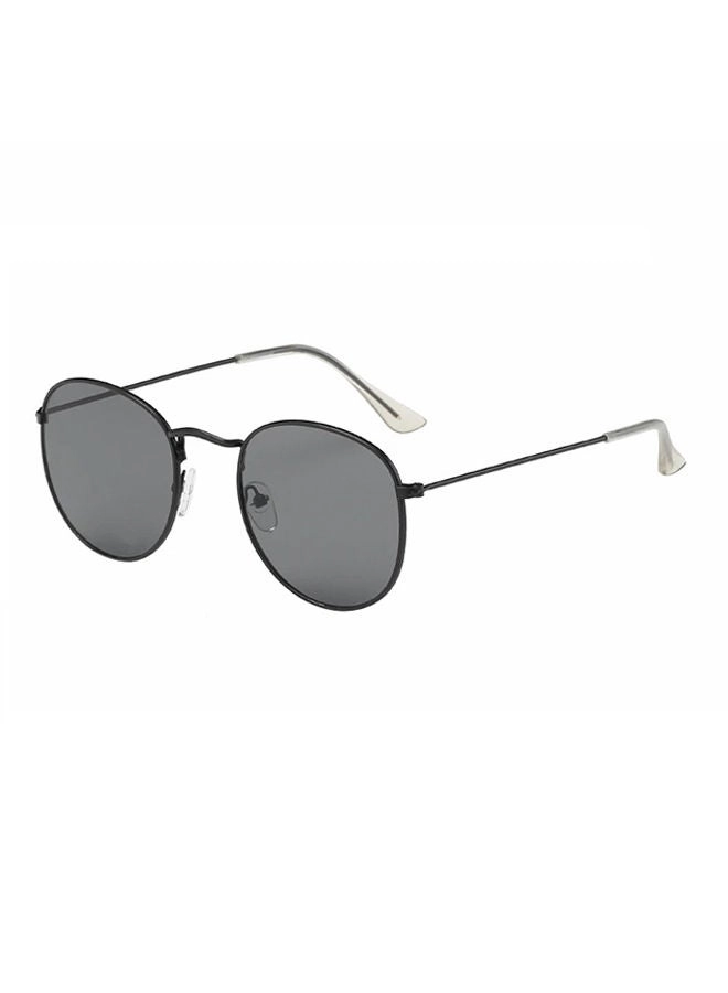 Styled Round Frame Sunglasses - 55mm Black