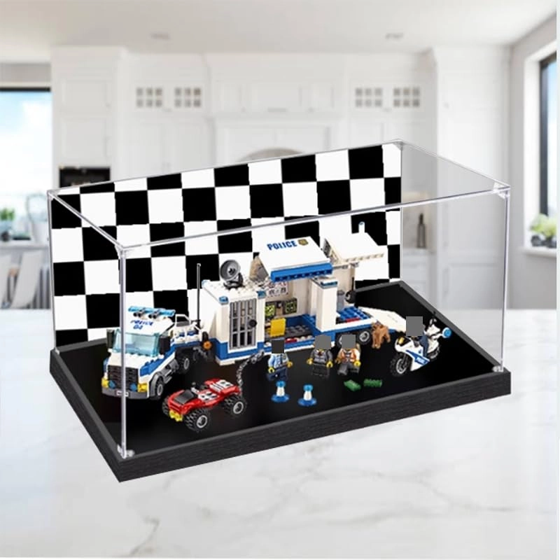 Display Case (60139) - 15.74x11.02x7.87in. Acrylic Black Bottom+background1