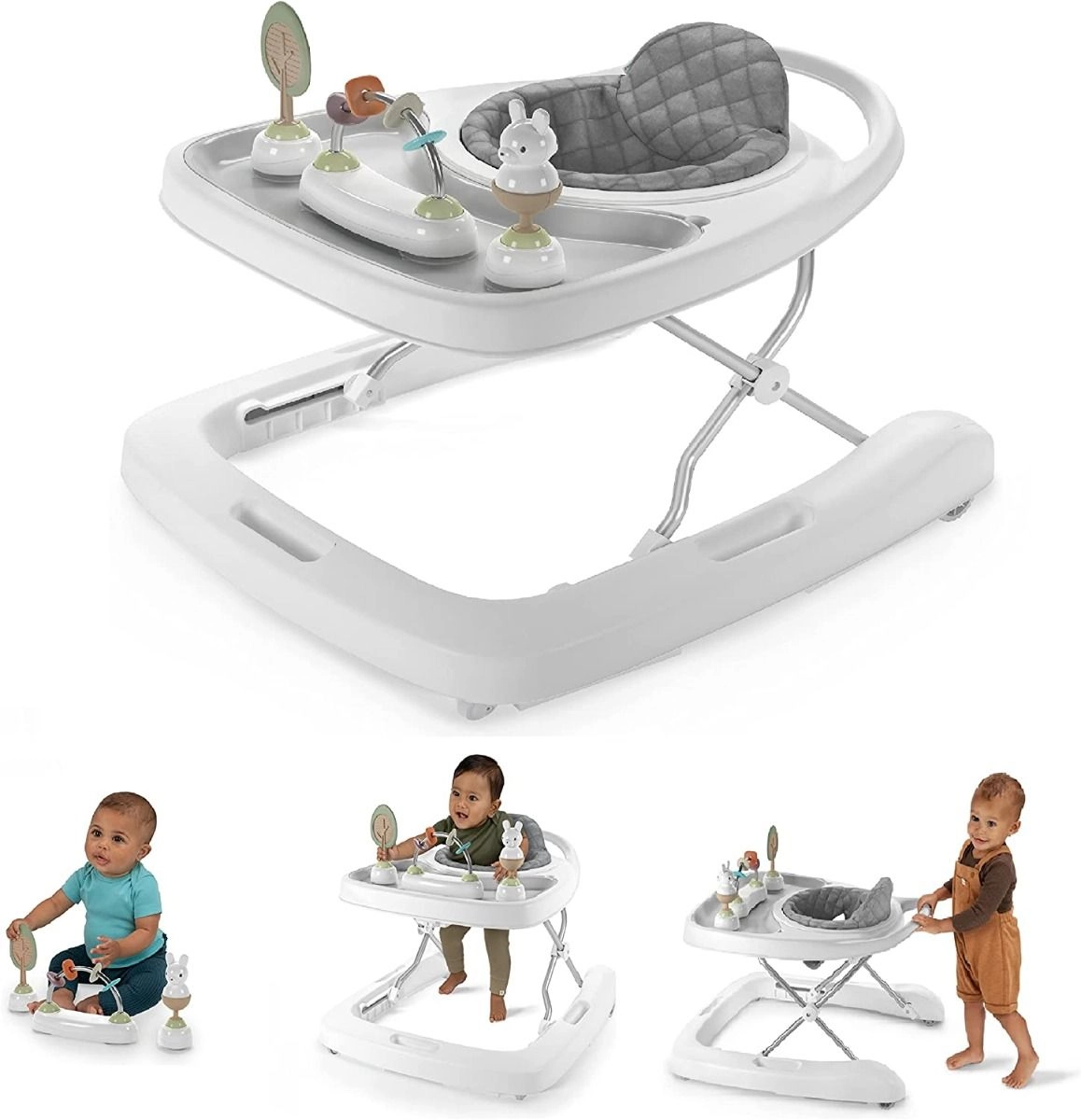 Step & Sprout 3-In-1 Activity Walker - Gray 6-24 months